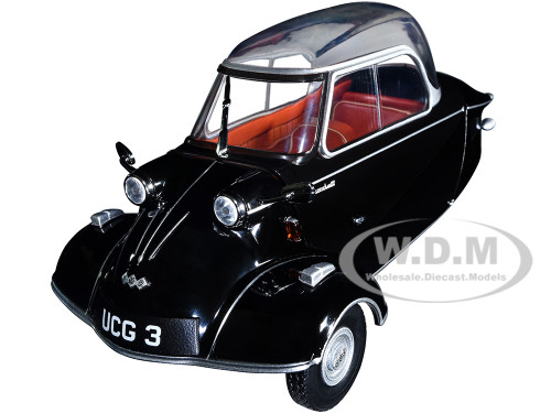 Messerschmitt KR200 Bubble Top Black Red Interior 1/18 Diecast