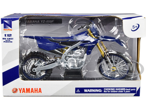 Yamaha YZ 450F Motorcycle Blue 1/12 Diecast Model New Ray 58313