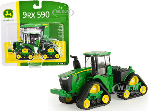 John Deere 9RX 590 Track-Type Tractor Green 1/64 Diecast Model ERTL TOMY 45765