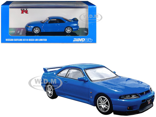 Nissan Skyline GT R R33 RHD Right Hand Drive Blue LM Limited 1/64 Diecast Model Car Inno Models IN64-R33-LMLTD