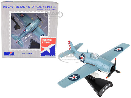 Grumman F4F Wildcat Aircraft United States Navy 1/87 HO Diecast Model Airplane Postage Stamp PS5351-2