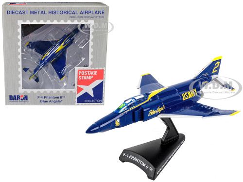 McDonnell Douglas F 4B Phantom II Fighter Aircraft Blue Angels United States Navy 1/155 Diecast Model Airplane Postage Stamp PS5384-5