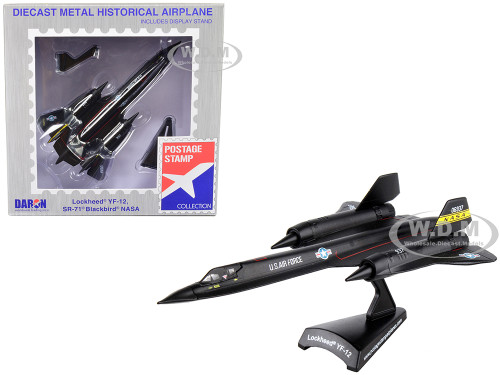 Lockheed YF 12 SR 71 Blackbird Aircraft NASA United States Air Force 1/200 Diecast Model Airplane Postage Stamp PS5389-1