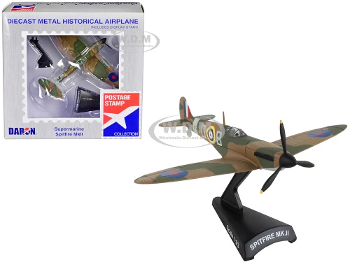 Supermarine Spitfire Mk II Fighter Aircraft Battle of Britain Royal Air Force 1/93 Diecast Model Airplane Postage Stamp PS5335-3