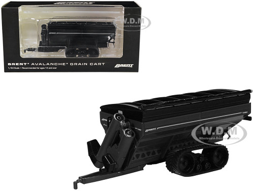Brent 1198 Avalanche Grain Cart with Tracks Black Metallic 1/64 Diecast Model SpecCast UBC040