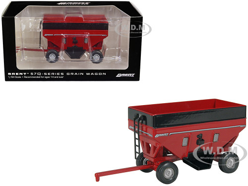 Brent 657Q Grain Train Wagon Red 1/64 Diecast Model SpecCast UBC035