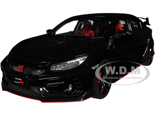 2021 Honda Civic Type R FK8 RHD Right Hand Drive Crystal Black Pearl 1/18 Model Car Autoart 73222