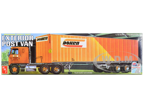 Skill 3 Model Kit Fruehauf Forty Foot Exterior Post Van Trailer Dohrn Transfer Co 1/25 Scale Model AMT AMT1357