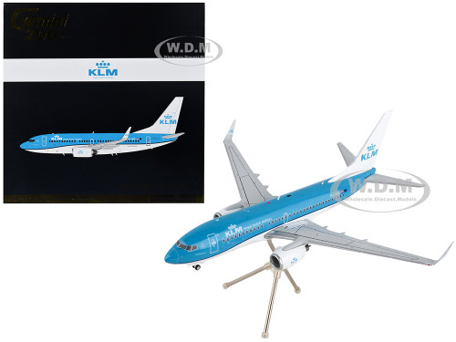 Boeing 737 700 Commercial Aircraft KLM Royal Dutch Airlines Blue with White Tail Gemini 200 Series 1/200 Diecast Model Airplane GeminiJets G2KLM986