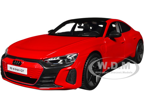 2022 Audi RS e Tron GT Red with Black Top and Sunroof Special Edition Series 1/25 Diecast Model Car Maisto 32907RD