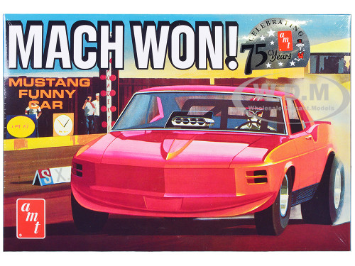 Skill 3 Model Kit 1970 Ford Mustang Funny Car Mach Won 1/25 Scale Model AMT AMT1455