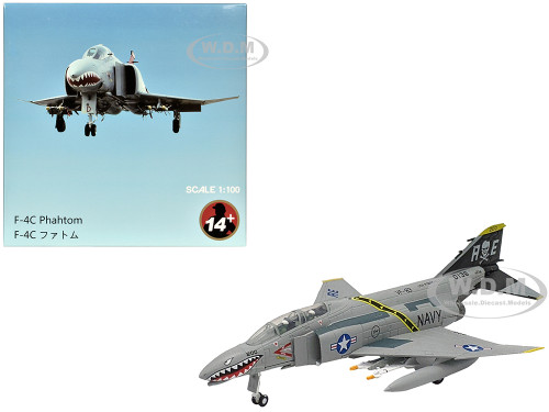 McDonnell Douglas F 4C Phantom II Fighter Bomber Aircraft Jolly Rogers Sundowners 2003 United States Navy 1/100 Diecast Model Airplane FS031A
