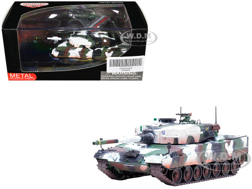 Leopard 2A4 Main Battle Tank with Snorkel Winter Camouflage German Army Armor Premium Series 1/72 Diecast Model Panzerkampf 12226PB