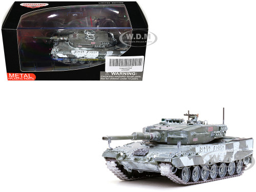 Leopard 2A4 Main Battle Tank with Snorkel Winter Camouflage Norwegian Army Armor Premium Series 1/72 Diecast Model Panzerkampf 12226PF