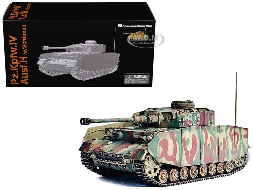 Germany Pz Kpfw IV Ausf H with Schurzen Tank #823 2 Pz Div Normandy 1944 NEO Dragon Armor Series 1/72 Plastic Model Dragon Models 63242