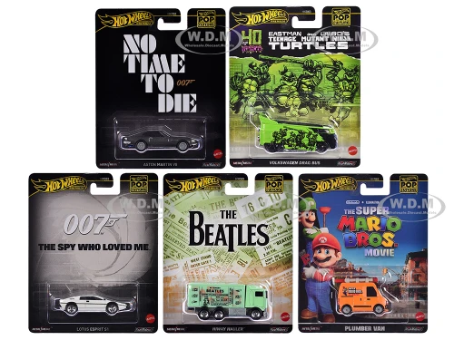 Pop Culture 2024 5 piece Set D Premium Series Diecast Model Cars Hot Wheels HXD63-956D