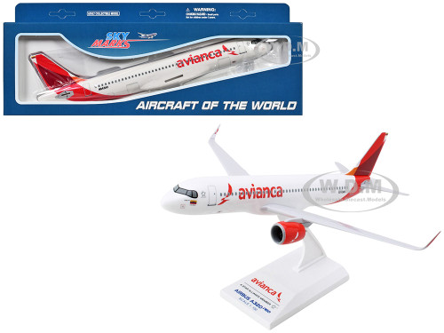 Airbus A320neo Commercial Aircraft Avianca N943AV White with Red Tail 1/150 Plastic Model Skymarks SKR1147