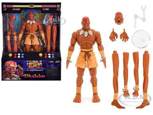 Dhalsim 6 Moveable Figure with Alternate Head and Limbs Ultra Street Fighter II The Final Challengers 2017 Video Game Model Jada 34220