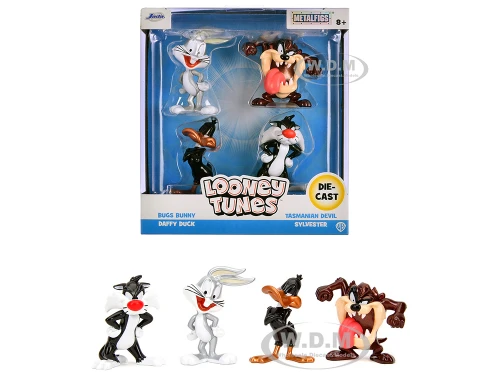 Set of 4 Diecast Figures Looney Tunes Metalfigs Series Diecast Models Jada 35367