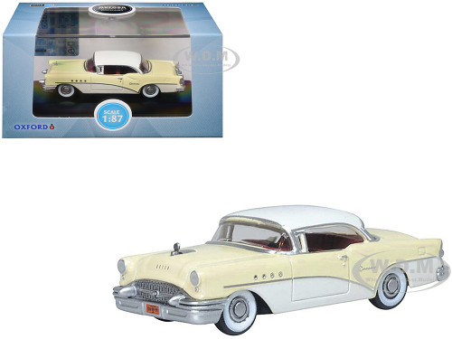1955 Buick Century Condor Yellow and Dover White with Red Interior