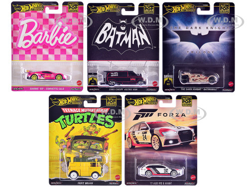 Pop Culture 2024 5 piece Set E Premium Series Diecast Model Cars Hot Wheels HXD63-956E