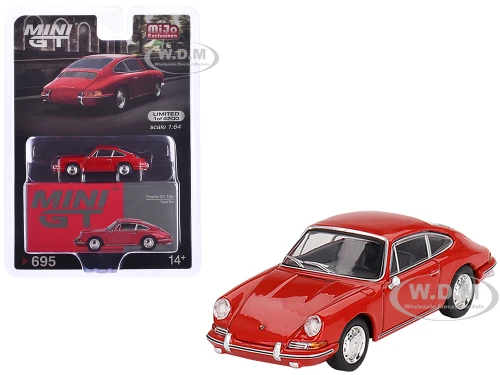 1963 Porsche 901 Signal Red Limited Edition to 4200 pieces Worldwide 1/64 Diecast Model Car Mini GT MGT00695