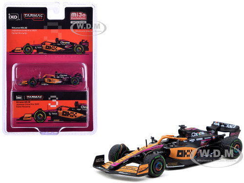 McLaren MCL36 #3 Daniel Ricciardo Formula One F1 Japanese GP 2022 Global64 Series 1/64 Diecast Model Car Tarmac Works T64G-F041-DR2