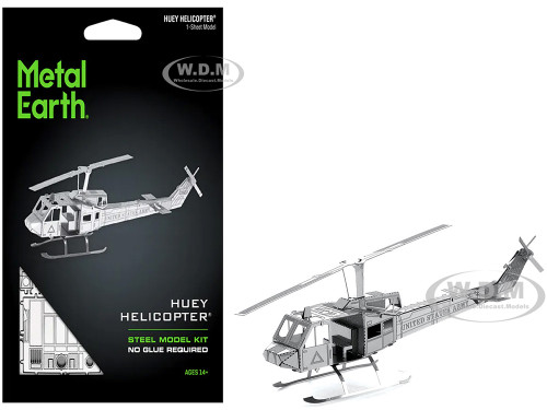 Model Kit Bell UH 1 Iroquois Huey Helicopter United States Army Easy Difficulty Steel Model Metal Earth MMS011