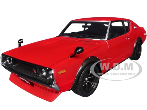 Nissan Skyline 2000GT R KPGC110 Tuned Version RHD Right Hand Drive Red 1/18 Model Car Autoart AA77468