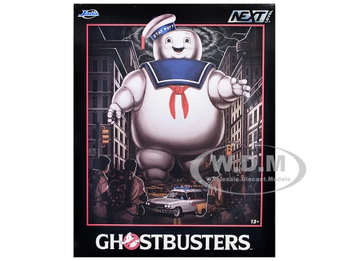 Ghostbusters 6 Stay Puft Marshmallow Man Figure with Nano Ecto 1 Car Diorama Set Ghostbusters 1984 Movie Next Level Series Model Jada 31441