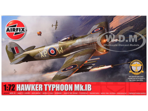 Level 1 Model Kit Hawker Typhoon Mk IB Aircraft with 2 Scheme Options 1/72 Plastic Model Kit Airfix A02041B