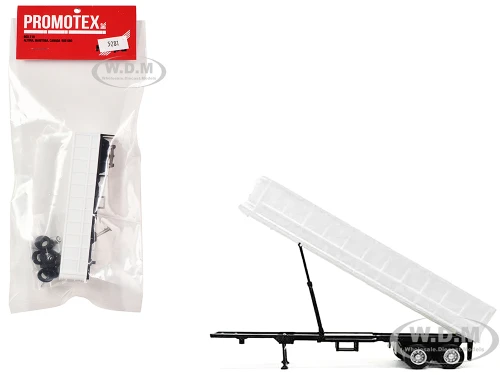 36ft Gravel Trailer White 1/87 (HO) Plastic Model Promotex 005281W