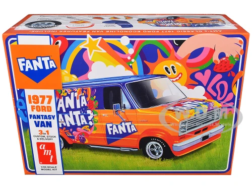 Skill 2 Model Kit 1977 Ford Custom Van Fanta 1/25 Scale Model AMT AMT1471