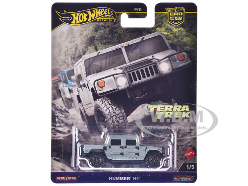 Hummer H1 Pickup Truck Gray Metallic Terra Trek Series Diecast Model Car Hot Wheels HRV90
