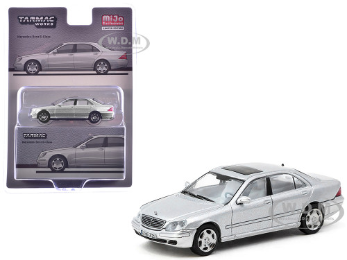 Mercedes Benz S Class Brilliant Silver Metallic Global64 Series 1/64 Diecast Model Tarmac Works T64G-072-SL