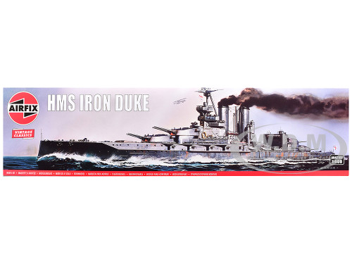 Level 3 Model Kit HMS Iron Duke Frigate Vintage Classics Series 1/600 Plastic Model Kit Airfix A04210V