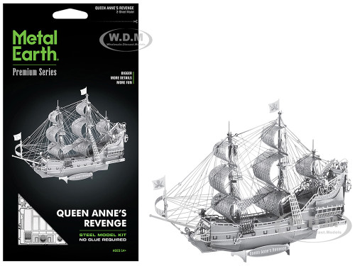 Model Kit Queen Anne s Revenge Ship Challenging Difficulty Steel Model Metal Earth ICX009