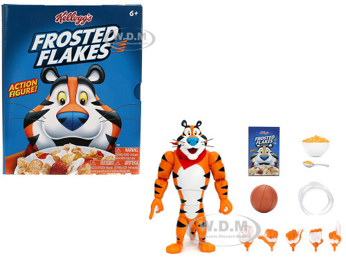 Tony the Tiger 6 75 Moveable Figure with Alternate Hands and Accessories Kellogg s Frosted Flakes Model Jada 35567