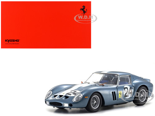 Ferrari 250 GTO #24 Phil Hill Olivier Gendebien 2nd Place Sebring 12 Hours 1962 1/18 Diecast Model Car Kyosho KS08438D