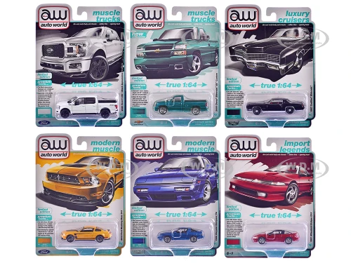 Auto World Premium 2025 Release 1 Set A of 6 pieces 1/64 Diecast Model Cars Auto World 64502A