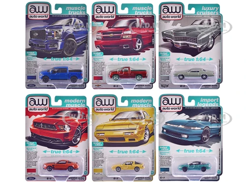 Auto World Premium 2025 Release 1 Set B of 6 pieces 1/64 Diecast Model Cars Auto World 64502B