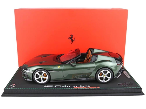Ferrari 12Cilindri Spider Tuscany Green Metallic Limited Edition to 112 pieces Worldwide 1/18 Model Car BBR P18251E