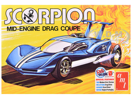 Skill 3 Model Kit Scorpion Mid-Engine Drag Coupe 1/25 Scale Model AMT AMT1501