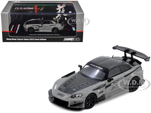 Honda S2000 RHD Right Hand Drive J s Racing Gray with Carbon Hood and Top Hong Kong Toycar Salon 2025 Event Edition 1/64 Diecast Model Car Inno Models IN64-S2000JS-HKTS25