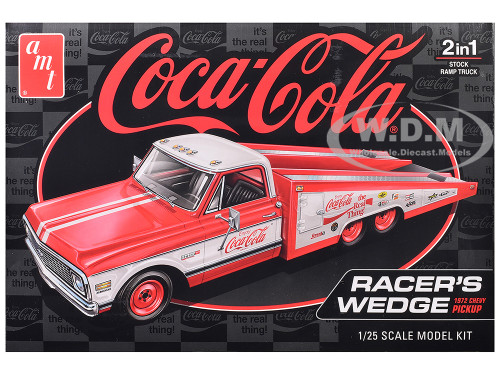 Skill 2 Model Kit 1972 Chevrolet Pickup Truck Racer s Wedge 2 in 1 Kit Coca Cola 1/25 Scale Model AMT AMT1506