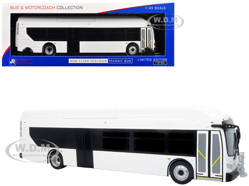 New Flyer Xcelsior Transit Bus Blank White The Bus & Motorcoach Collection Limited Edition to 504 Pieces Worldwide 1/43 Model Iconic Replicas 43-0605