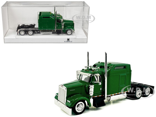 Kenworth W900L Truck Tractor with Sleeper Cab Green 1/87 (HO) Plastic Model Car HO Logistics HL-90005
