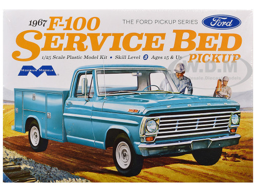 Skill 3 Model Kit 1967 Ford F100 Service Bed Pickup Truck 1/25 Scale Model Moebius MOE-1239
