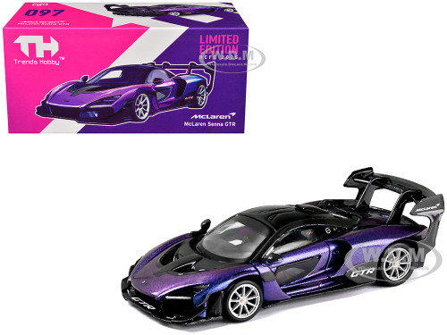 McLaren Senna GTR Midnight Purple Metallic with Black Top HCFC 2025 Limited Edition 1/64 Diecast Model Car Trends Hobby 241080J