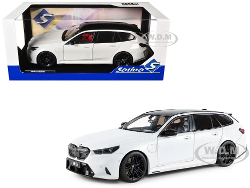 2025 BMW M5 Touring Alpine White with Black Top 1/18 Diecast Model Car Solido S1814802